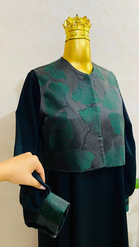 مانتو عبایی زنانه.. مدل مریم.. جنس الیزه و ژاکارد.. فری سایز