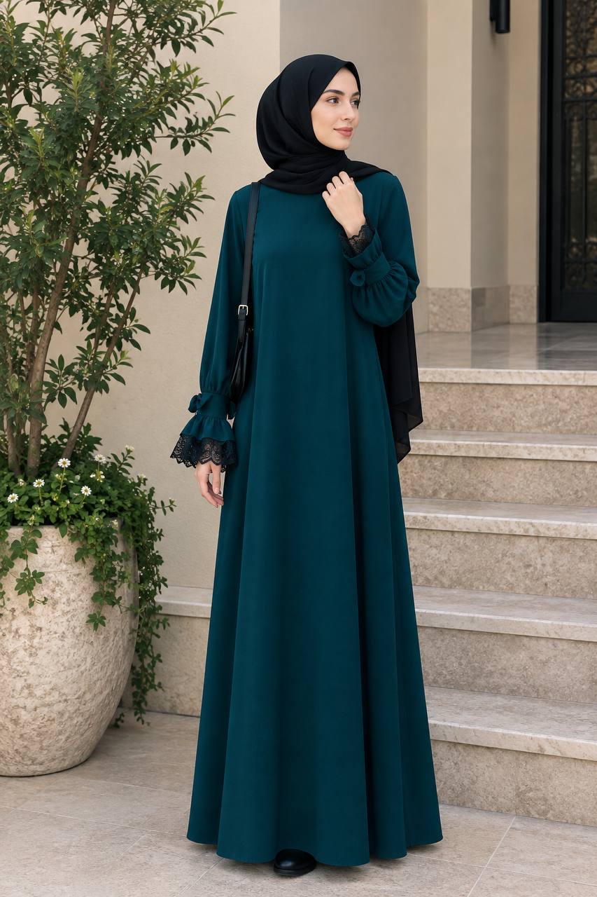 مانتو عبایی زنانه..سبز یشمی